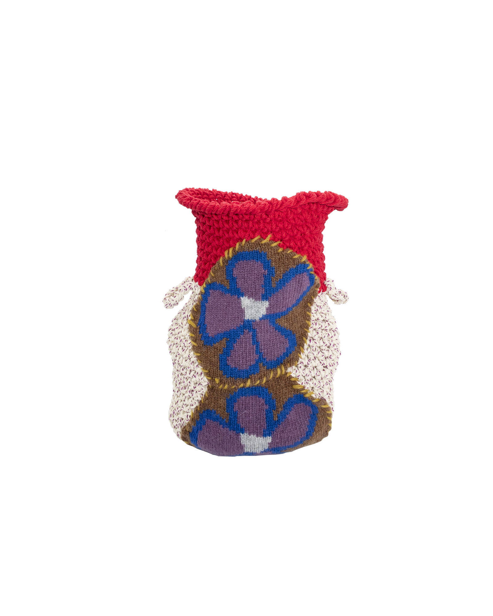 Flower Motif Knit Vase M