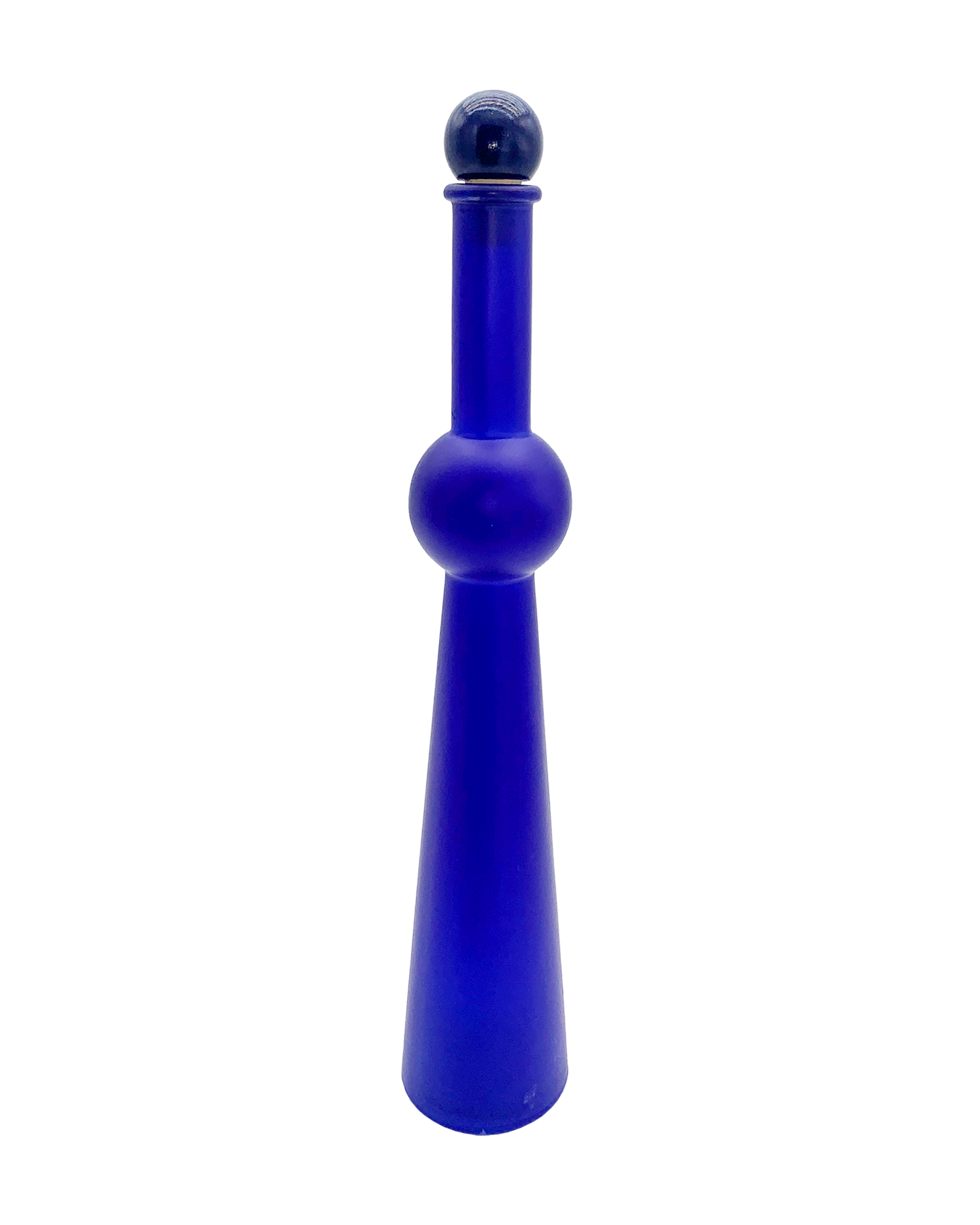 Frosted Blue Glass Bottle