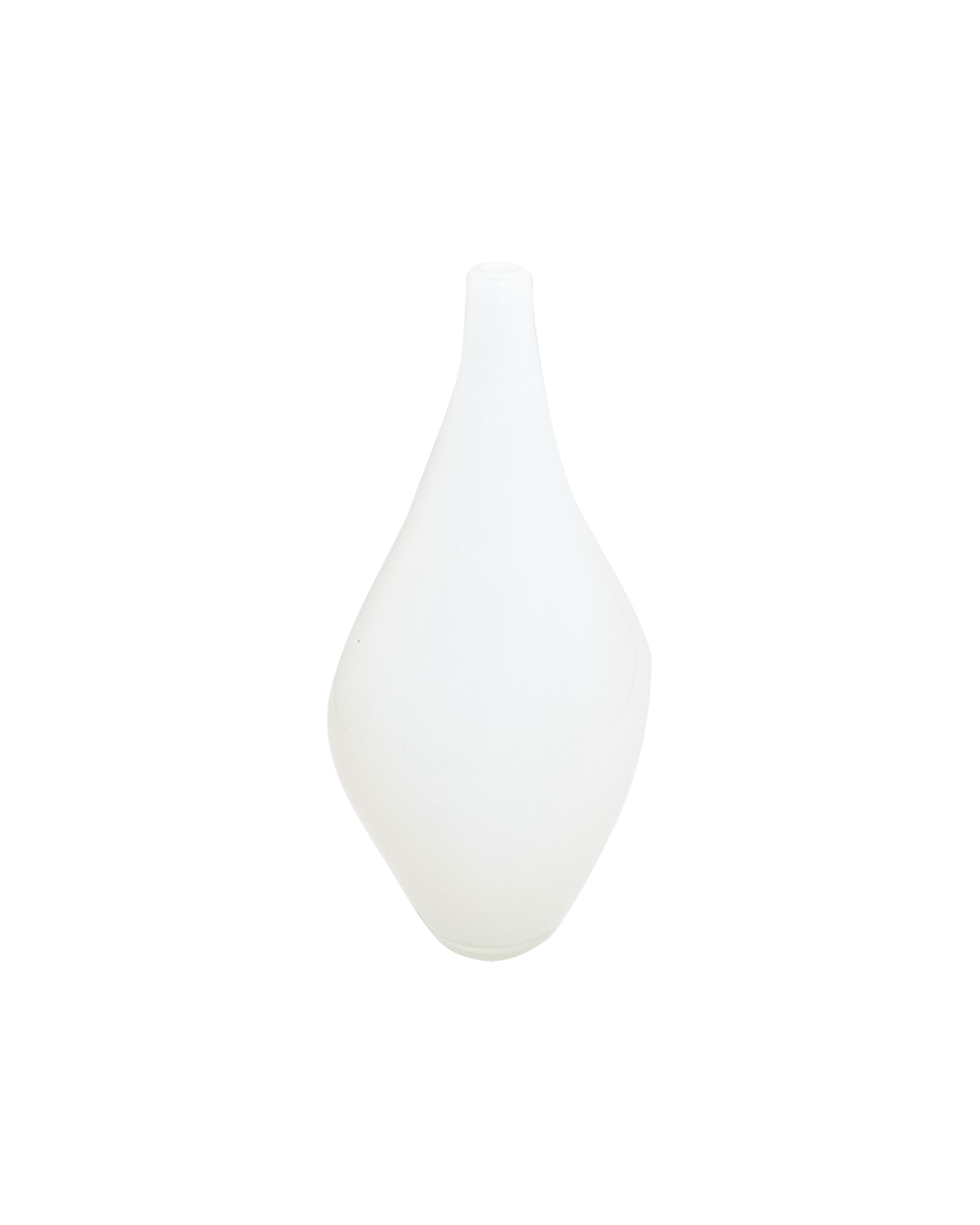 White Opaline Teardrop Vase