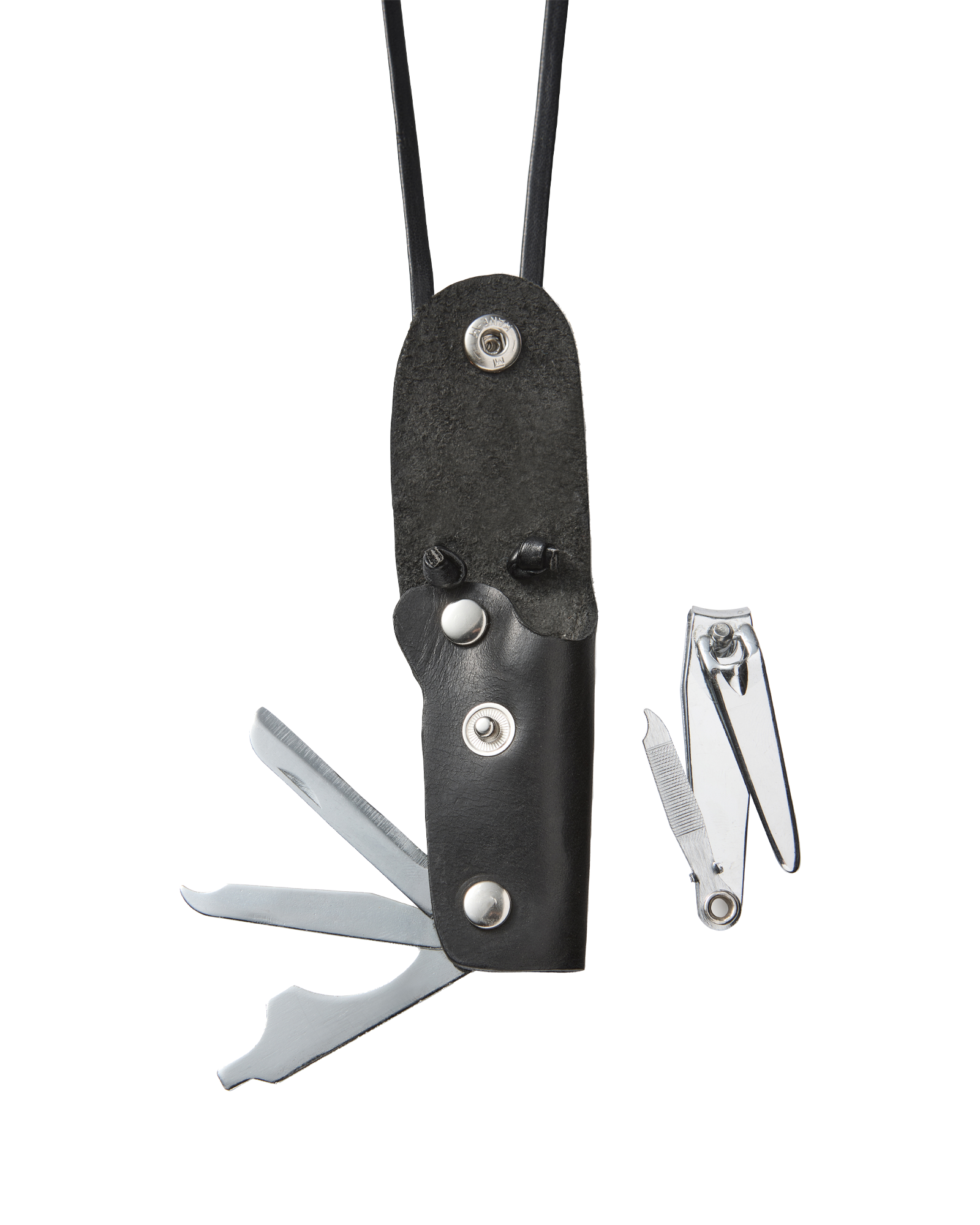 NAIL CLIPPERS TOOL LEATHER NECKLACE